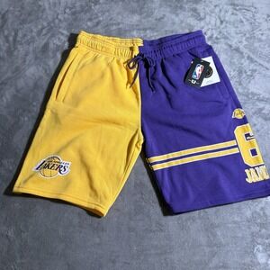 Lebron James Splitsville Los Angeles Lakers Basketball Shorts L Yellow/Purple